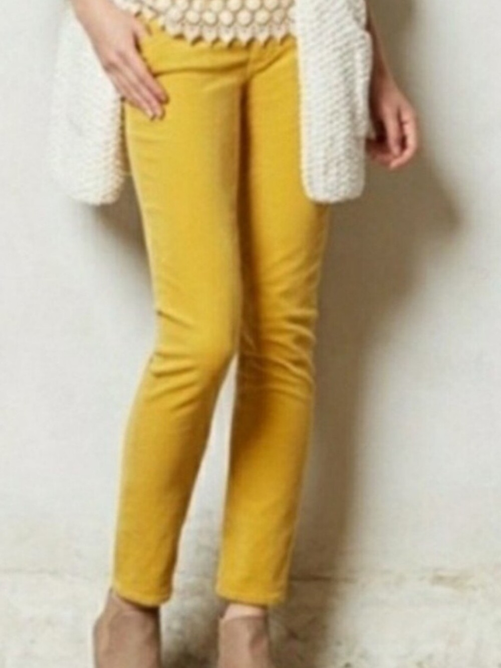 Yellow 25R AG Adriano Goldschmied low jeans The Stevie Ankle Slim Straight